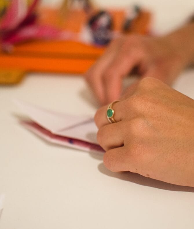 Evento cartoncita arte en papel Hermès