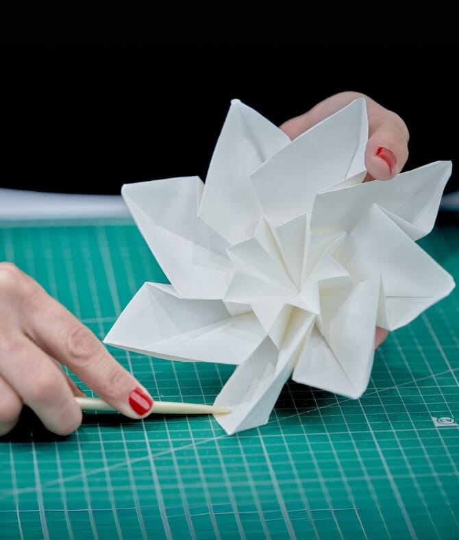 Flor origami Massimo dutti