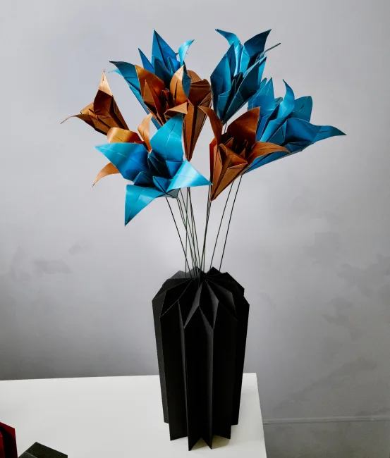 Florero arte en papel