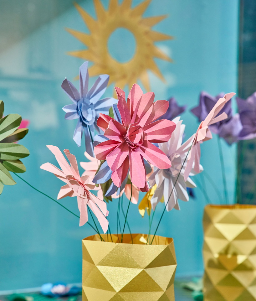 flores origami cartoncita arte en papel