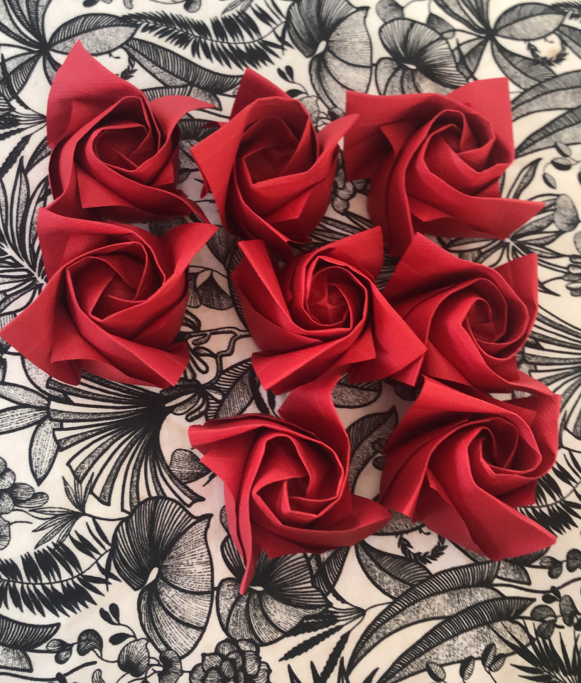 origami rosas papel cartoncita