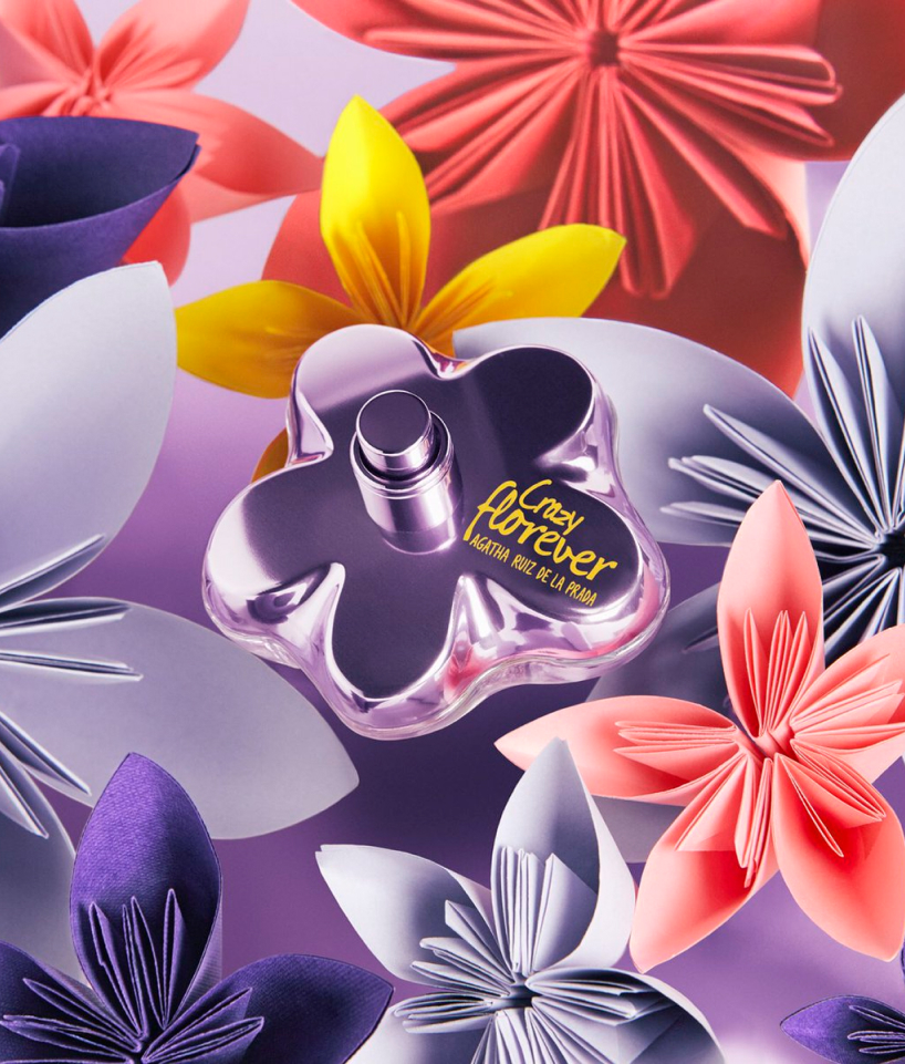 perfume crazy flores arte en papel