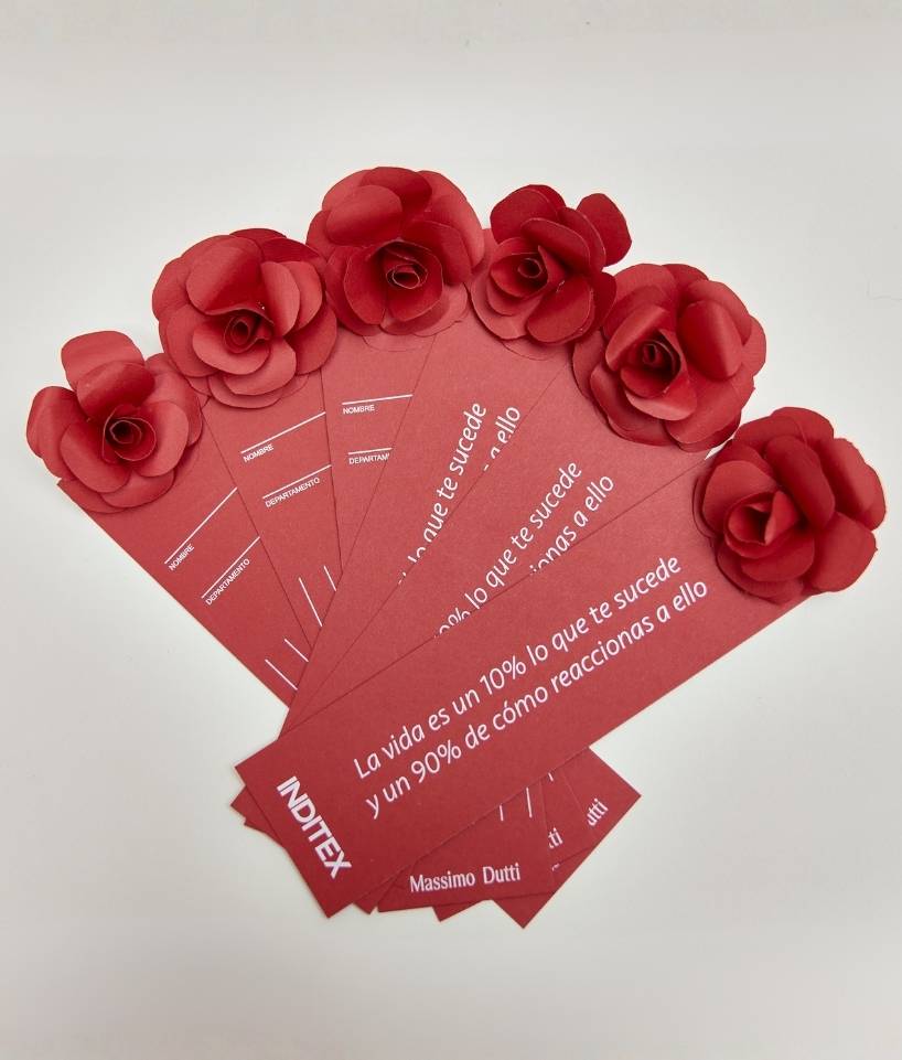 rosas textiles origami